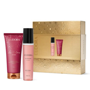 Kit Presente Natal La Victorie Intense: Intense Body Spray Desodorante 100ml + Creme Acetinado Hidratante Desodorante Corporal 200g La Victorie