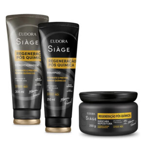 Combo Siàge Regeneração Pós Química: Shampoo 250ml + Máscara 250g + Condicionador 200ml