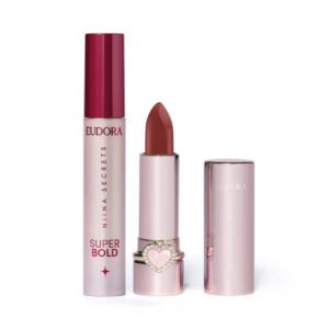 Combo Niina Secrets: Batom Cremoso Love You 3g + Máscara para Cílios Super Bold 10g